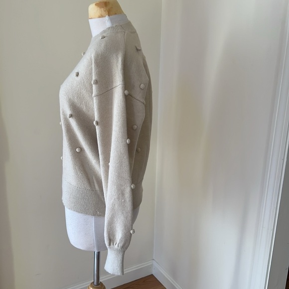 Hyacinth House small oatmeal pom pom melinda sweater - Picture 3 of 10